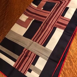 Hercolani geometric silk scarf, 30”x30”